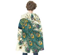 ERSTSNCK Halloween Cloak for Women Men Peacock Pattern Christmas Cape Aldult Costumes Cape for Cosplay Party