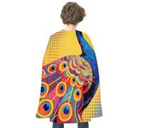 ERSTSNCK Halloween Cloak for Women Men Peacock Pattern Christmas Cape Aldult Costumes Cape for Cosplay Party