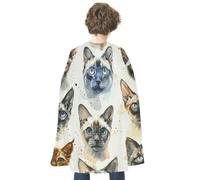 ERSTSNCK Halloween Cloak for Women Men Various Cat Breeds Christmas Cape Aldult Costumes Cape for Cosplay Party