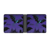 ERSTSNCK Halloween Flying Bat Wallet for Men Bifold Rfid Blocking Slim Money Clip Front Pocket Wallet Card Holder