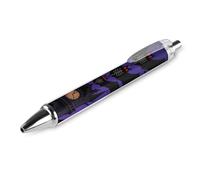 ERSTSNCK Halloween Flying Bats Moon Black Ballpoint Pens Fine Point (0.5mm) Black Ink Pen Retractable Ball Point Pens with Comfortable Full Grip for Journaling, And Office Writing Ideal 1 PCS