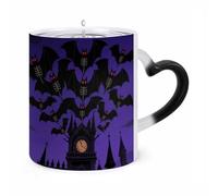 ERSTSNCK Halloween Flying Bats Moon Color Changing Mug Heat Changing Coffee Mugs Funny Magic Cup Heat Sensitive Travel Mug Novelty Coffee Cups Personalized Customized Gift Idea for Men & Women 11 Oz