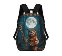 ERSTSNCK Halloween Horror Wolf Laptop Backpack for Travel Work Cute Bookbag Computer Backpack Casual Daypack