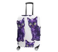 ERSTSNCK Hand Drawn Cat Luggage Suitcase Covers Elastic Washable Cute Luggage Protector Travel Suitcase Protective Cover For Adult (Fit 19-32 Inch Luggages) X-Large, white, L, Hand Drawn Cat