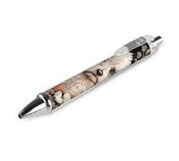 ERSTSNCK Hand Drawn Garden Dog Black Ballpoint Pens Fine Point (0.5mm) Black Ink Pen Retractable Ball Point Pens with Comfortable Full Grip for Journaling, And Office Writing Ideal 1 PCS
