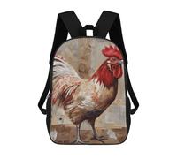 ERSTSNCK Hand Drawn Rooster Laptop Backpack for Travel Work Cute Bookbag Computer Backpack Casual Daypack