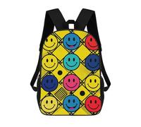 ERSTSNCK Happy Colorful Face Laptop Backpack for Travel Work Cute Bookbag Computer Backpack Casual Daypack
