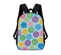 ERSTSNCK Happy Face Print Laptop Backpack for Travel Work Cute Bookbag Computer Backpack Casual Daypack