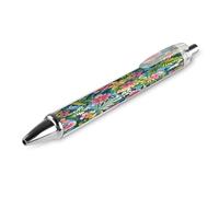ERSTSNCK Hawaiian Style Print Black Ballpoint Pens Fine Point (0.5mm) Black Ink Pen Retractable Ball Point Pens with Comfortable Full Grip for Journaling, And Office Writing Ideal 1 PCS