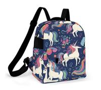 ERSTSNCK Horse And Rainbow Small Backpack for Women Mini Backpack Purse Travel Fashion Roomy Shoulder Handbag