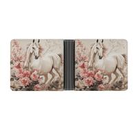 ERSTSNCK Horse Image Wallet for Men Bifold Rfid Blocking Slim Money Clip Front Pocket Wallet Card Holder