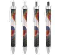 ERSTSNCK Hot Air Balloons Black Ballpoint Pens Fine Point (0.5mm) Black Ink Pen Retractable Ball Point Pens with Comfortable Full Grip for Journaling, And Office Writing Ideal 4 PCS