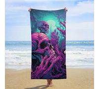 ERSTSNCK Human Hands and Bones Beach Towel Oversized 31" X 63" Absorbent Towels Quick Dry Pool Towel Lightweight Bath Towels Sandproof Beach Blanket for Gym Swimming Sports Travel Gifts