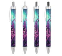 ERSTSNCK Human Hands And Bones Black Ballpoint Pens Fine Point (0.5mm) Black Ink Pen Retractable Ball Point Pens with Comfortable Full Grip for Journaling, And Office Writing Ideal 4 PCS
