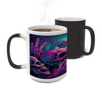 ERSTSNCK Human Hands And Bones Color Changing Mug Heat Changing Coffee Mug Funny Magic Cup Heat Sensitive Travel Mugs Novelty Coffee Cups Personalized Customized Gift for Men Women 11 Oz