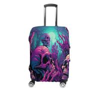 ERSTSNCK Human Hands And Bones Luggage Suitcase Covers Elastic Washable Cute Luggage Protector Travel Suitcase Protective Cover For Adult (Fit 19-32 Inch Luggages) X-Large, white, XL, Human Hands and