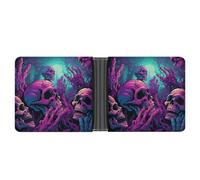 ERSTSNCK Human Hands And Bones Wallet for Men Bifold Rfid Blocking Slim Money Clip Front Pocket Wallet Card Holder