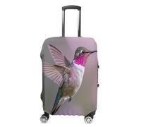 ERSTSNCK Humming Birds Luggage Suitcase Covers Elastic Washable Cute Luggage Protector Travel Suitcase Protective Cover For Adult (Fit 19-32 Inch Luggages) X-Large, white, XL, Humming Birds