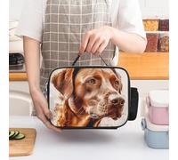 ERSTSNCK Hyper Realistic Dog Insulated Lunch Bag for Women Lunch Box Large Capacity, Leakproof Tote with Detachable Handles- 5-Hour Cold/Hot Retention Cooler Bag for Office, Picnic, Camping