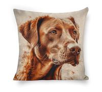 ERSTSNCK Hyper Realistic Dog Pillow Covers 18"x18" Linen Throw Pillow Covers - Double Sided Decorative Square Cushion Cases for Sofa, Bed, Chair (No Insert Included)