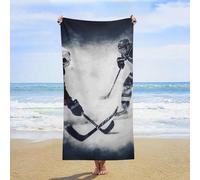 ERSTSNCK Ice Hockey Art Beach Towel Oversized 31" X 63" Absorbent Towels Quick Dry Pool Towel Lightweight Bath Towels Sandproof Beach Blanket for Gym Swimming Sports Travel Gifts