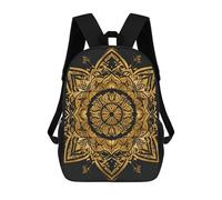 ERSTSNCK in Gold And Black Laptop Backpack for Travel Work Cute Bookbag Computer Backpack Casual Daypack