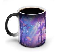 ERSTSNCK Iridescent Forest Color Changing Mug 11 Oz Heat Changing Coffee Mugs Funny Magic Cup Heat Sensitive Ceramics Mug Novelty Coffee Cups Personalized Customized Gift Idea for Men & Women