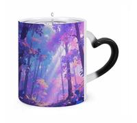 ERSTSNCK Iridescent Forest Color Changing Mug Heat Changing Coffee Mugs Funny Magic Cup Heat Sensitive Travel Mug Novelty Coffee Cups Personalized Customized Gift Idea for Men & Women 11 Oz