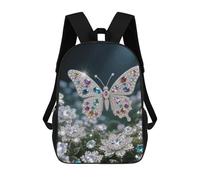 ERSTSNCK Jewel - Butterfly Laptop Backpack for Travel Work Cute Bookbag Computer Backpack Casual Daypack