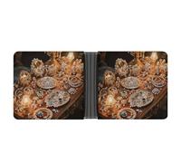 ERSTSNCK Jewelry Feast Wallet for Men Bifold Rfid Blocking Slim Money Clip Front Pocket Wallet Card Holder