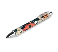 ERSTSNCK Ladybugs Pattern Infinite Speckled Black Ballpoint Pens Fine Point (0.5mm) Black Ink Pen Retractable Ball Point Pens with Comfortable Full Grip for Journaling, And Office Writing Ideal 1 PCS