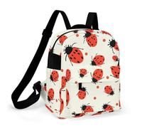 ERSTSNCK Ladybugs Pattern Infinite Speckled Small Backpack for Women Mini Backpack Purse Travel Fashion Roomy Shoulder Handbag
