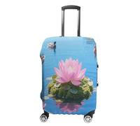 ERSTSNCK Lake Floating Luggage Suitcase Covers Elastic Washable Cute Luggage Protector Travel Suitcase Protective Cover For Adult (Fit 19-32 Inch Luggages) X-Large, white, XL, Lake Floating