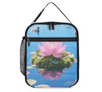 ERSTSNCK Lake Floating Lunch Bag for Adults Reusable Insulated Lunchbox Leakproof Small Lunch Box Tote for Men & Women Portable Food Cooler Bag for Work, Office, Picnics