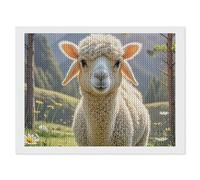 ERSTSNCK Lamb Diamond Painting Kits for Adults 12"x16" 5D Diamond Art Kits for Beginners DIY Full Drill Round Diamonds Gem Art Crafts Painting for Home Wall Decor