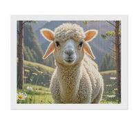 ERSTSNCK Lamb Diamond Painting Kits for Adults 16"x20" 5D Diamond Art Kits for Beginners DIY Full Drill Round Diamonds Gem Art Crafts Painting for Home Wall Decor