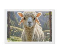 ERSTSNCK Lamb Diamond Painting Kits for Adults 8"x12" 5D Diamond Art Kits for Beginners DIY Full Drill Round Diamonds Gem Art Crafts Painting for Home Wall Decor