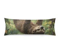 ERSTSNCK Lazy Sloth Body Pillow Pillowcase 20"x54" Lumbar Throw Pillow Covers with Hidden Zipper Breathable & Cozy Full Long Bodypillow Case Cover for Sleeping Bedroom Couch Sofa Decor