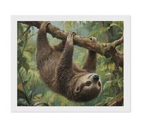 ERSTSNCK Lazy Sloth Diamond Painting Kits for Adults 16"x20" 5D Diamond Art Kits for Beginners DIY Full Drill Round Diamonds Gem Art Crafts Painting for Home Wall Decor