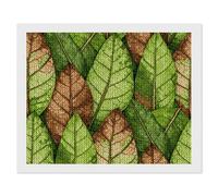 ERSTSNCK Leaf Vein Green Diamond Painting Kits for Adults 16"x20" 5D Diamond Art Kits for Beginners DIY Full Drill Round Diamonds Gem Art Crafts Painting for Home Wall Decor