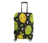 ERSTSNCK Lemons And Limes Luggage Suitcase Covers Elastic Washable Cute Luggage Protector Travel Suitcase Protective Cover For Adult (Fit 19-32 Inch Luggages) X-Large, white, XL, Lemons and Limes
