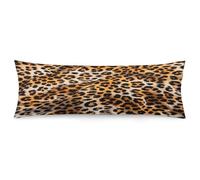ERSTSNCK Leopard Blanket Body Pillow Pillowcase 20"x54" Lumbar Throw Pillow Covers with Hidden Zipper Breathable & Cozy Full Long Bodypillow Case Cover for Sleeping Bedroom Couch Sofa Decor