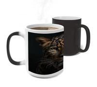 ERSTSNCK Leopard Color Changing Mug Heat Changing Coffee Mug Funny Magic Cup Heat Sensitive Travel Mugs Novelty Coffee Cups Personalized Customized Gift for Men Women 11 Oz