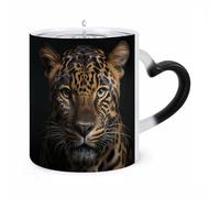 ERSTSNCK Leopard Color Changing Mug Heat Changing Coffee Mugs Funny Magic Cup Heat Sensitive Travel Mug Novelty Coffee Cups Personalized Customized Gift Idea for Men & Women 11 Oz