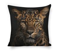 ERSTSNCK Leopard Pillow Covers 18"x18" Linen Throw Pillow Covers - Double Sided Decorative Square Cushion Cases for Sofa, Bed, Chair (No Insert Included)