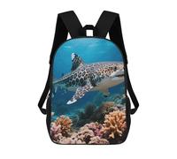 ERSTSNCK Leopard Shark Laptop Backpack for Travel Work Cute Bookbag Computer Backpack Casual Daypack