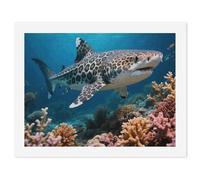 ERSTSNCK Leopard Shark Paint by Numbers for Adults Beginner 30x40cm DIY Painting Kit with HD Canvas & Acrylic Paints, Complete Crafts Set for Home Decor, Gifts, Stress Relief