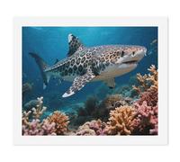 ERSTSNCK Leopard Shark Paint by Numbers for Adults Beginner 40x50cm DIY Painting Kit with HD Canvas & Acrylic Paints, Complete Crafts Set for Home Decor, Gifts, Stress Relief