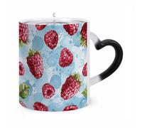 ERSTSNCK Light Blue Pattern Color Changing Mug Heat Changing Coffee Mugs Funny Magic Cup Heat Sensitive Travel Mug Novelty Coffee Cups Personalized Customized Gift Idea for Men & Women 11 Oz