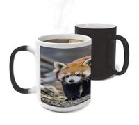 ERSTSNCK Little Red Panda Animal Color Changing Mug Heat Changing Coffee Mug Funny Magic Cup Heat Sensitive Travel Mugs Novelty Coffee Cups Personalized Customized Gift for Men Women 11 Oz